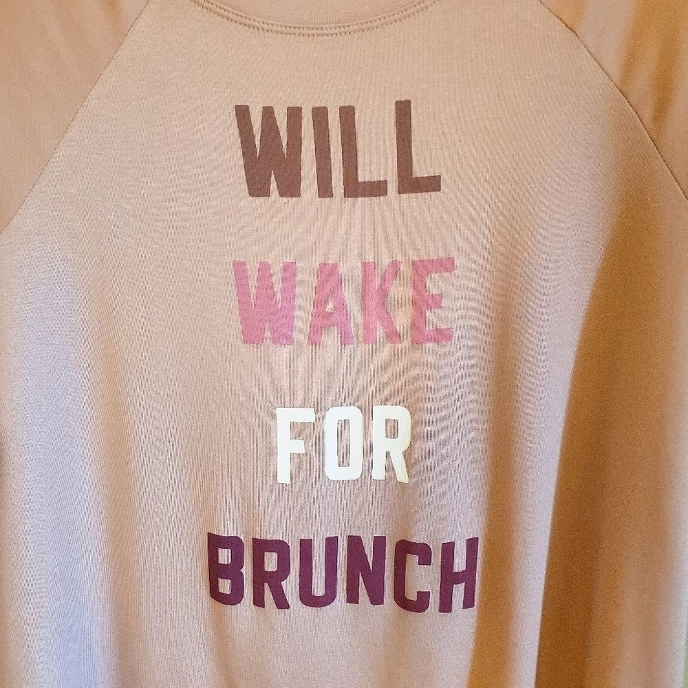 NWT FABLETICS Will Wake For Brunch Graphic Tee S - Picture 2 of 7